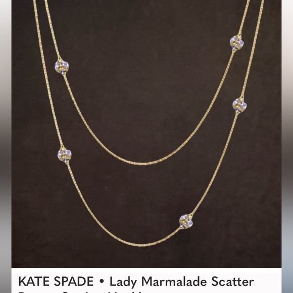 kate spade Jewelry - Kate Spade NWT Lady Marmalade gold scatter necklace 12k gold plated 32” long